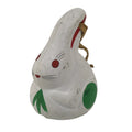 Japanese Clay Bell Dorei Rabbit Vtg Tsuchi-Suzu Zodiac Animal Usagi White DR676