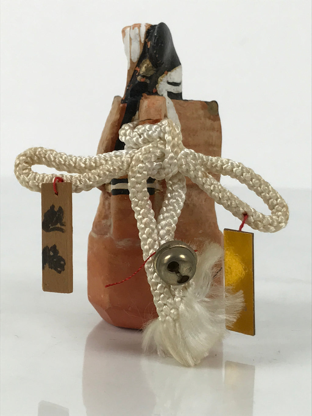 Japanese Clay Bell Dorei Samurai Vtg Tsuchi-Suzu Armor Warrior Beige Atami DR652