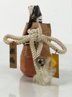 Japanese Clay Bell Dorei Samurai Vtg Tsuchi-Suzu Armor Warrior Beige Atami DR652