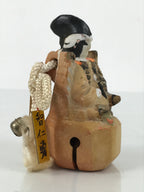 Japanese Clay Bell Dorei Samurai Vtg Tsuchi-Suzu Armor Warrior Beige Atami DR652
