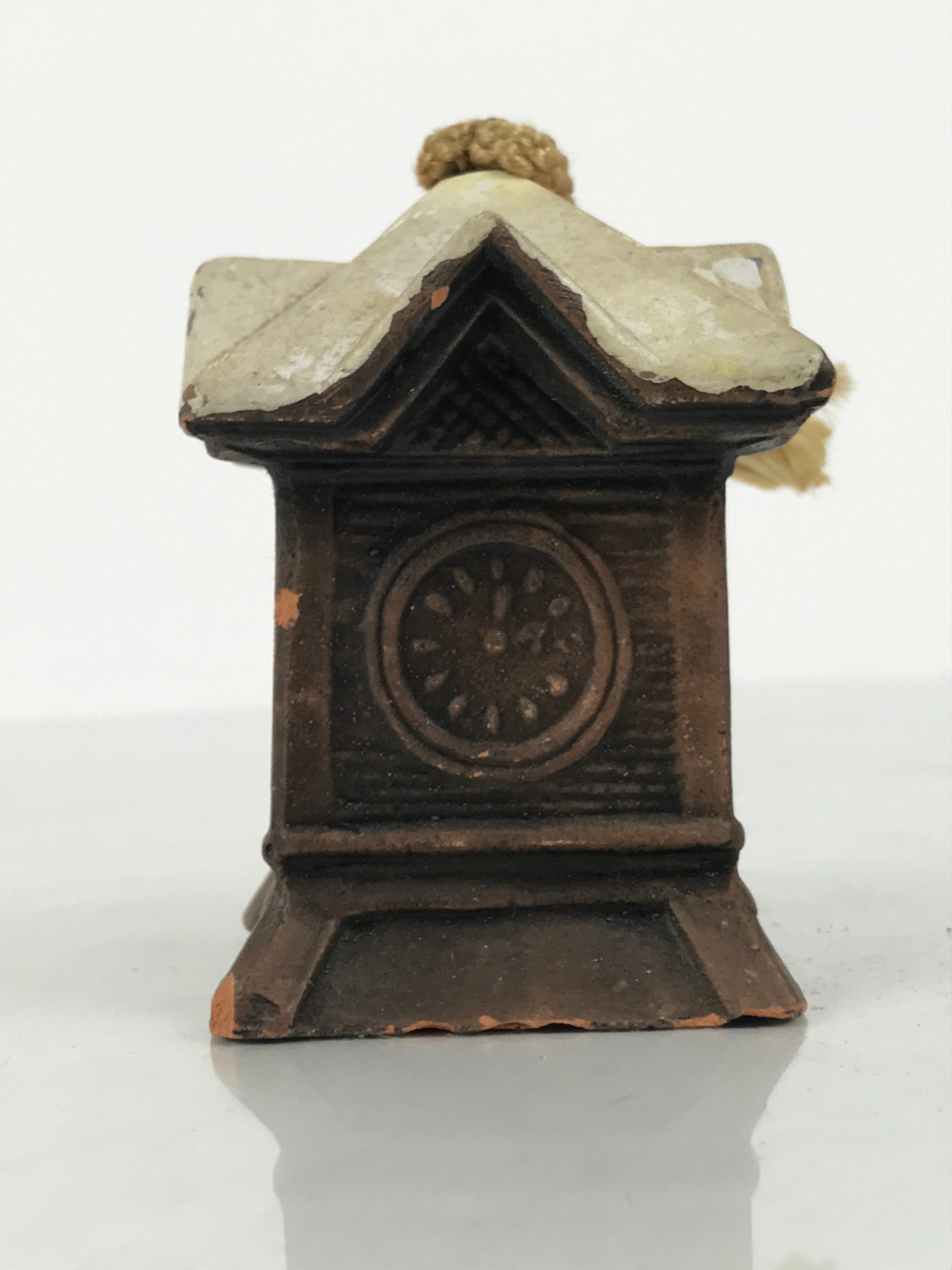 Japanese Clay Bell Dorei Sapporo Clock Tower Vtg Tsuchi-Suzu Souvenir DR665