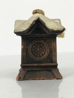 Japanese Clay Bell Dorei Sapporo Clock Tower Vtg Tsuchi-Suzu Souvenir DR665