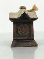 Japanese Clay Bell Dorei Sapporo Clock Tower Vtg Tsuchi-Suzu Souvenir DR665