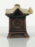 Japanese Clay Bell Dorei Sapporo Clock Tower Vtg Tsuchi-Suzu Souvenir DR665