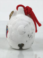 Japanese Clay Bell Dorei Sheep Vtg Tsuchi-Suzu Zodiac Animal Hitsuji White DR606