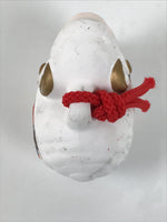 Japanese Clay Bell Dorei Sheep Vtg Tsuchi-Suzu Zodiac Animal Hitsuji White DR606