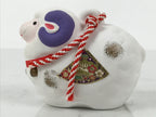 Japanese Clay Bell Dorei Sheep Vtg Tsuchi-Suzu Zodiac Animal Hitsuji White DR659