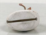 Japanese Clay Bell Dorei Snake Vtg Tsuchi-Suzu Zodiac Animal Hebi White DR610