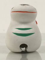 Japanese Clay Bell Dorei Snake Vtg Tsuchi-Suzu Zodiac Animal Hebi White DR615