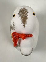 Japanese Clay Bell Dorei Snake Vtg Tsuchi-Suzu Zodiac Animal Hebi White DR615