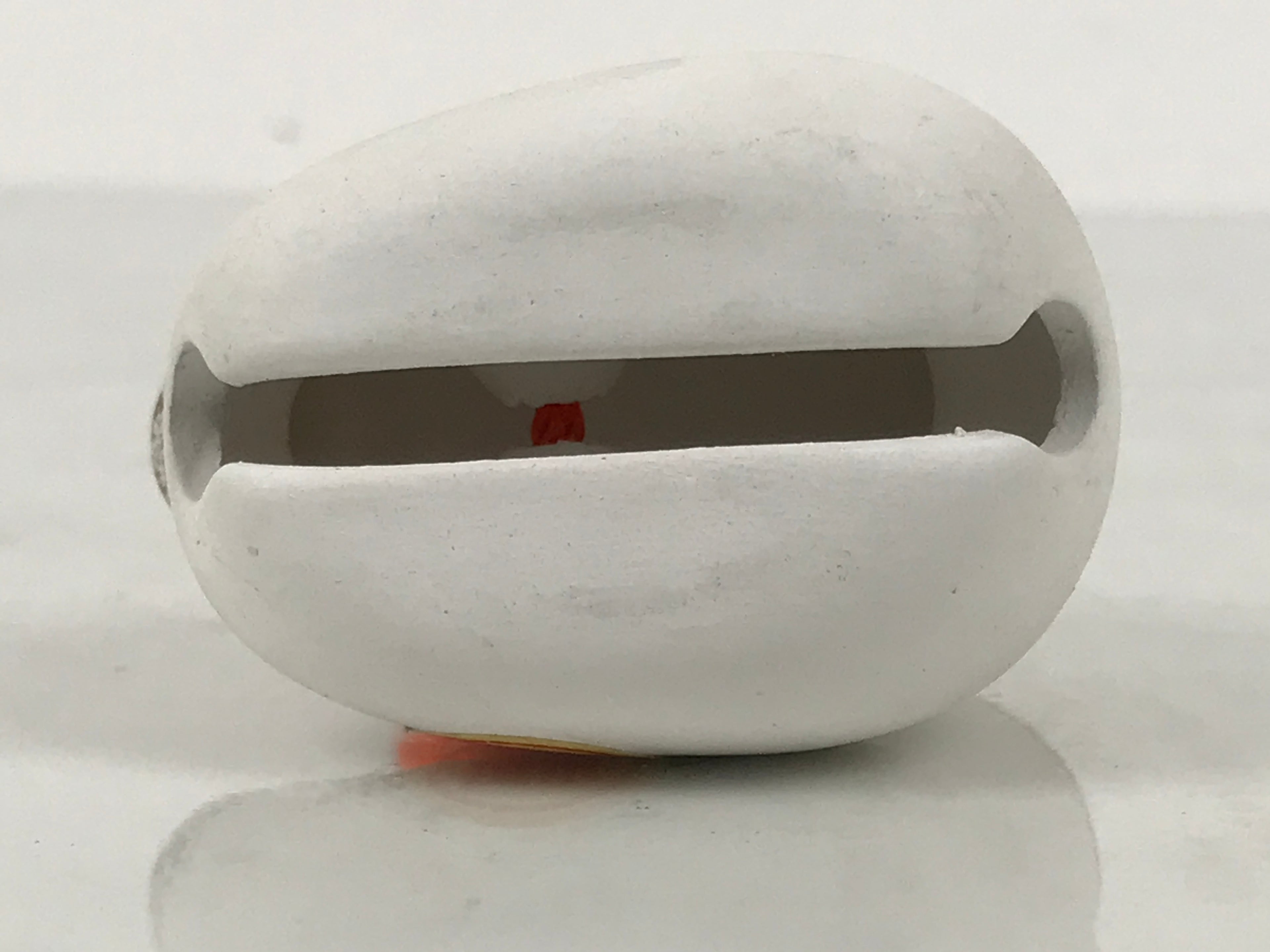 Japanese Clay Bell Dorei Snake Vtg Tsuchi-Suzu Zodiac Animal Hebi White DR615