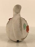 Japanese Clay Bell Dorei Snake Vtg Tsuchi-Suzu Zodiac Animal Hebi White DR685