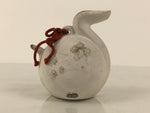 Japanese Clay Bell Dorei Snake Vtg Tsuchi-Suzu Zodiac Animal Hebi White DR685