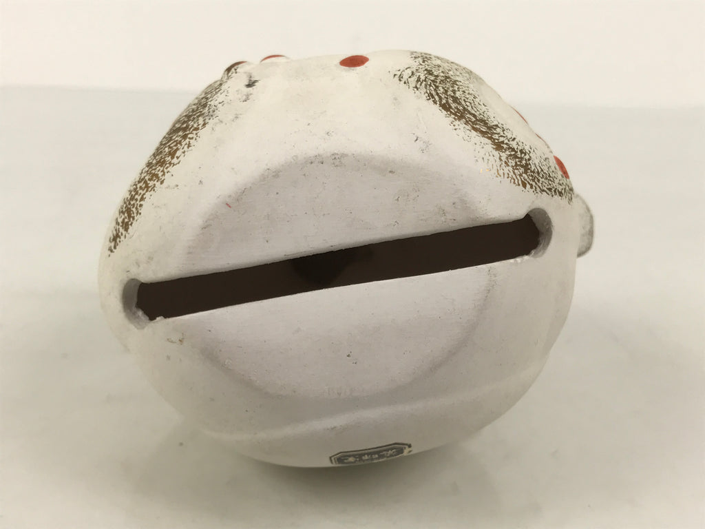 Japanese Clay Bell Dorei Snake Vtg Tsuchi-Suzu Zodiac Animal Hebi White DR685