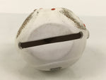 Japanese Clay Bell Dorei Snake Vtg Tsuchi-Suzu Zodiac Animal Hebi White DR685