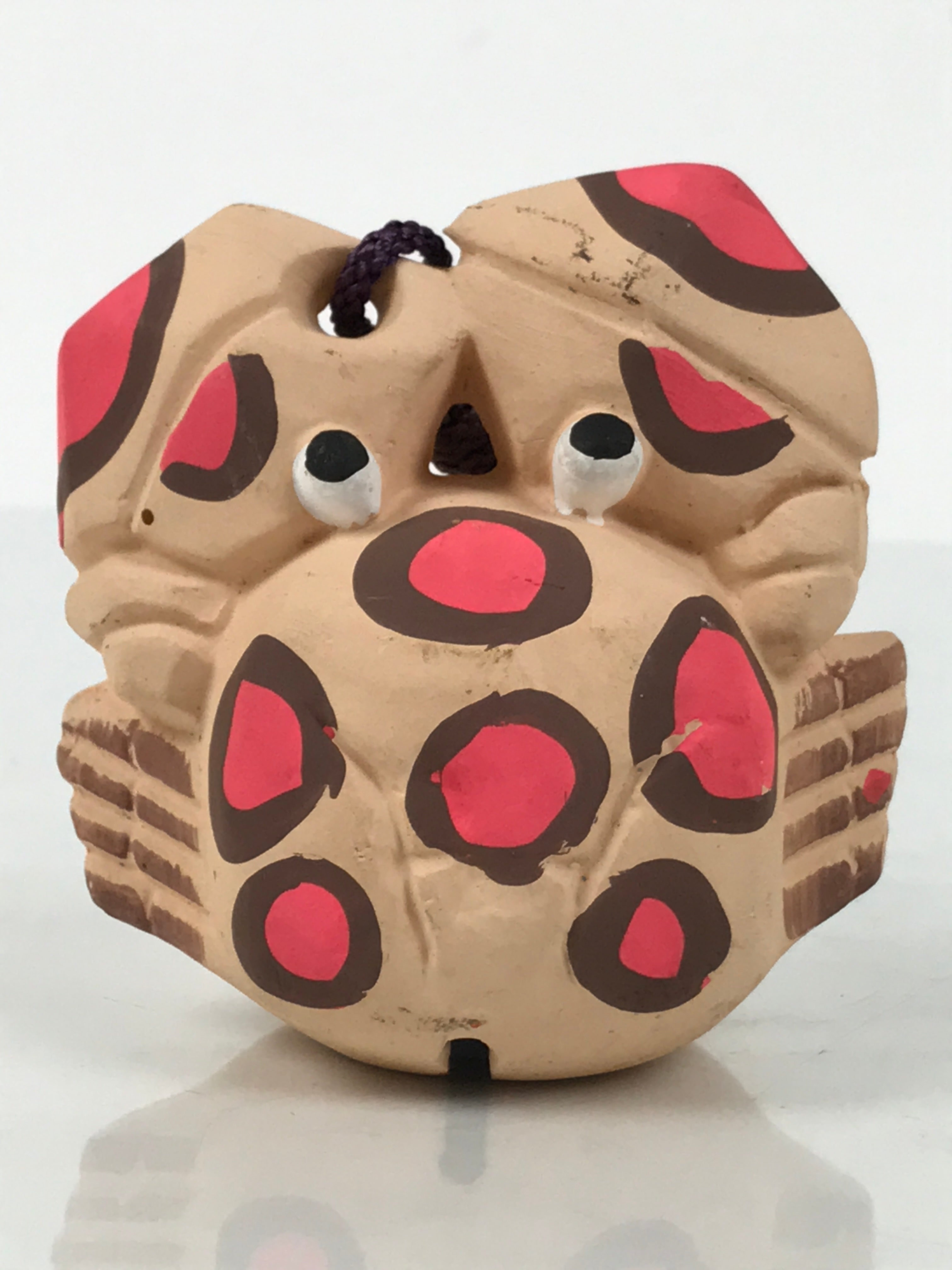 Japanese Clay Bell Dorei Spotted Crab Vtg Tsuchi-Suzu Ise Shima Akamongani DR638