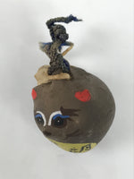 Japanese Clay Bell Dorei Tanuki Vtg Tsuchi-Suzu Raccoon Dog Katsurahama DR650