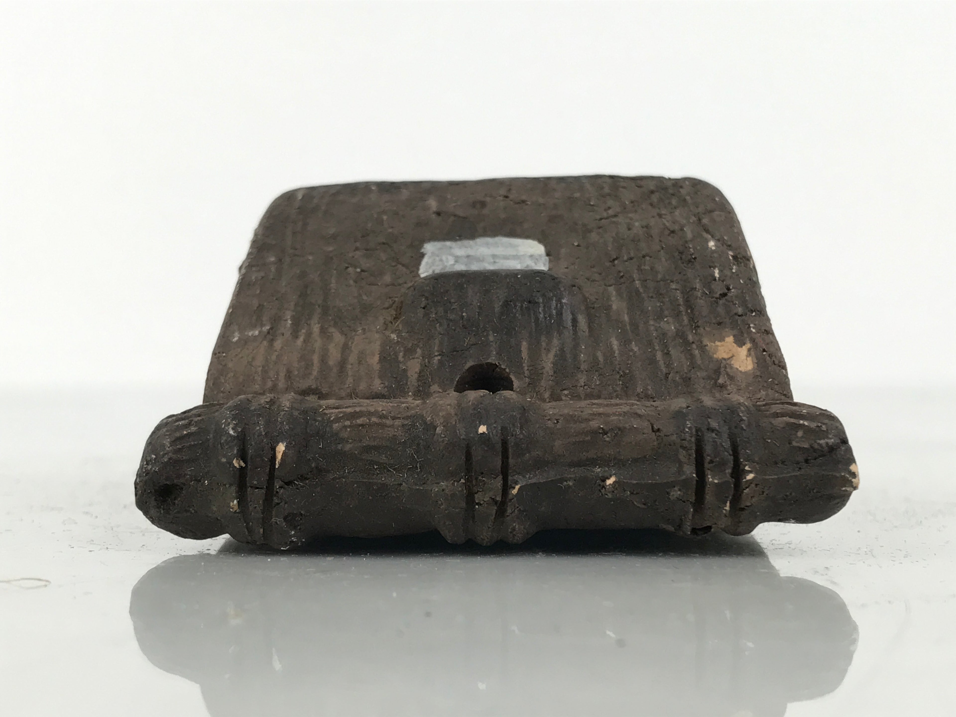 Japanese Clay Bell Dorei Thatched Roof House Vtg Tsuchi-Suzu Shirakawago DR673