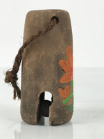 Japanese Clay Bell Dorei Tiger Lily Flower Vtg Tsuchi-Suzu Brown Orange DR632