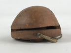Japanese Clay Bell Dorei Tsuchi-Suzu Biwa Lute Vtg Kanji Brown Amulet DR481