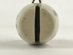 Japanese Clay Bell Dorei Tsuchi-Suzu Bottle Vtg Kanji White Amulet DR477