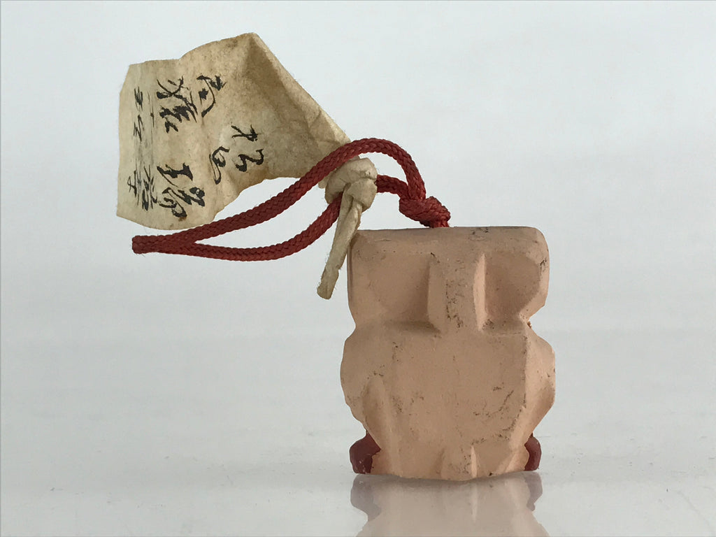 Japanese Clay Bell Dorei Tsuchi-Suzu Ceramic Monkey Doll Zodiac Amulet DR459