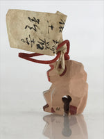 Japanese Clay Bell Dorei Tsuchi-Suzu Ceramic Monkey Doll Zodiac Amulet DR459