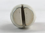 Japanese Clay Bell Dorei Tsuchi-Suzu Lantern Vtg Kanji White Amulet DR476