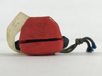 Japanese Clay Bell Dorei Tsuchi-Suzu Shishimai Lion Vtg Red Amulet DR479