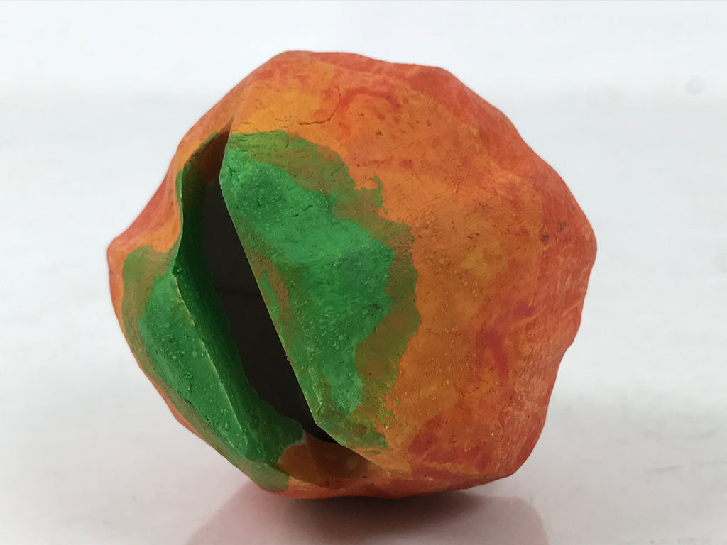Japanese Clay Bell Dorei Vtg Tsuchi-Suzu Chinese Lantern Plant Hozuki DR598