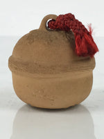 Japanese Clay Bell Dorei Vtg Tsuchi-Suzu Classic Atsuta Shrine Round Beige DR654