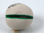 Japanese Clay Bell Dorei Vtg Tsuchi-Suzu Classic White Paulownia Kiri Kiku DR618