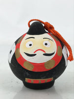 Japanese Clay Bell Dorei Vtg Tsuchi-Suzu Court Man Kimono Tsuyama Okayama DR596