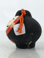 Japanese Clay Bell Dorei Vtg Tsuchi-Suzu Court Man Kimono Tsuyama Okayama DR596