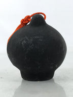 Japanese Clay Bell Dorei Vtg Tsuchi-Suzu Court Man Kimono Tsuyama Okayama DR596