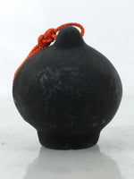 Japanese Clay Bell Dorei Vtg Tsuchi-Suzu Court Man Kimono Tsuyama Okayama DR596