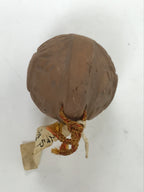 Japanese Clay Bell Dorei Vtg Tsuchi-Suzu Crab Kanimanji Temple Buddhist DR591
