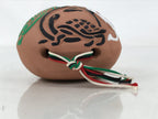 Japanese Clay Bell Dorei Vtg Tsuchi-Suzu Dragon Phoenix Kirin Turtle Brown DR595
