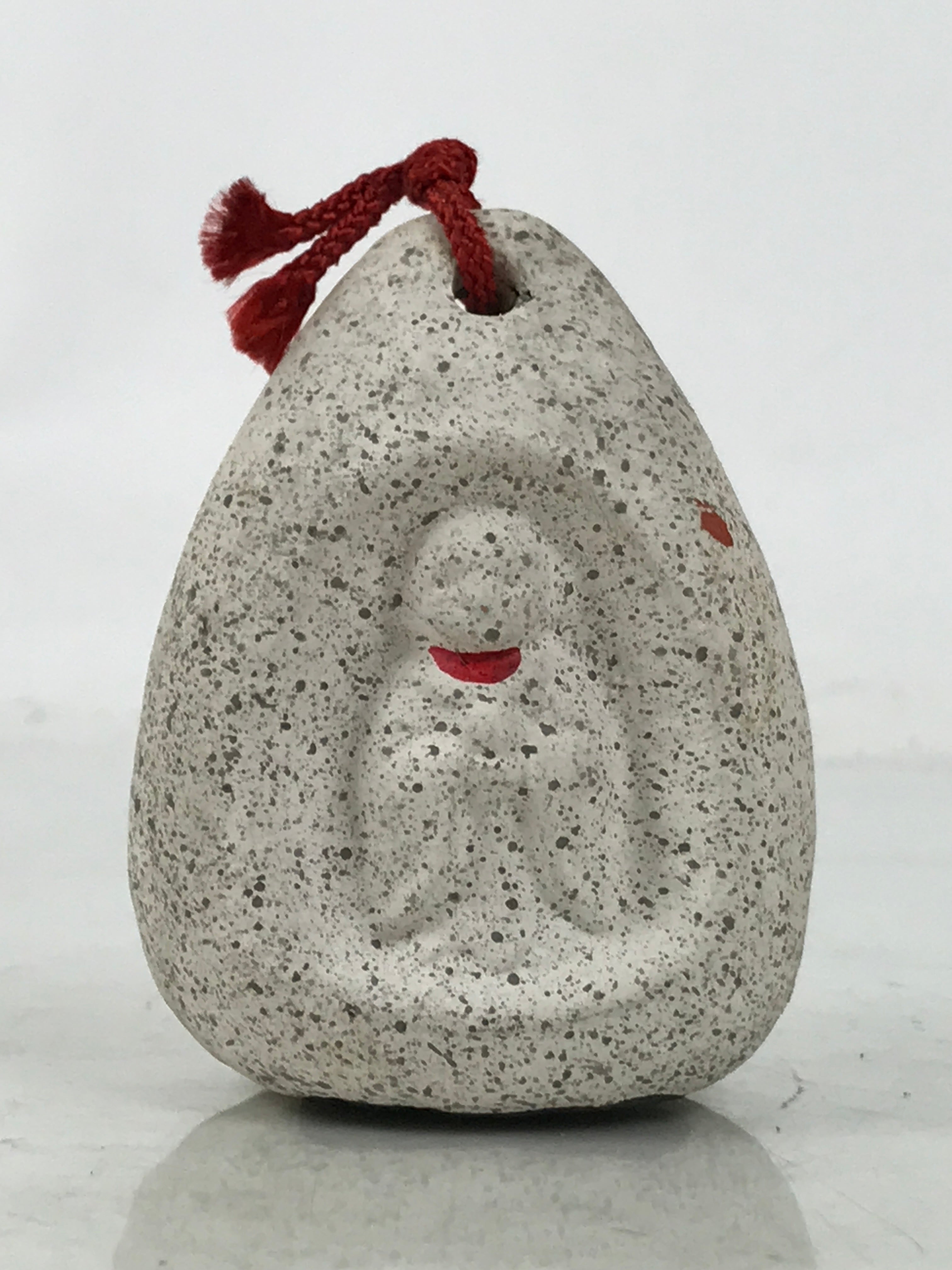 Japanese Clay Bell Dorei Vtg Tsuchi-Suzu Jizo Statue Protection Buddhist DR580