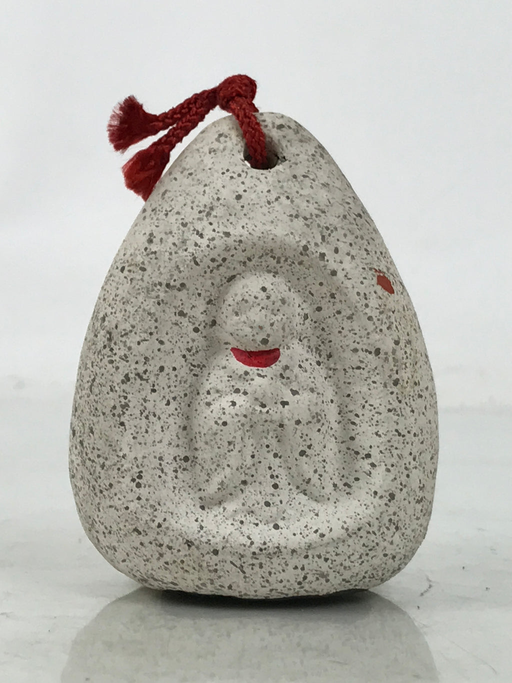 Japanese Clay Bell Dorei Vtg Tsuchi-Suzu Jizo Statue Protection Buddhist DR580