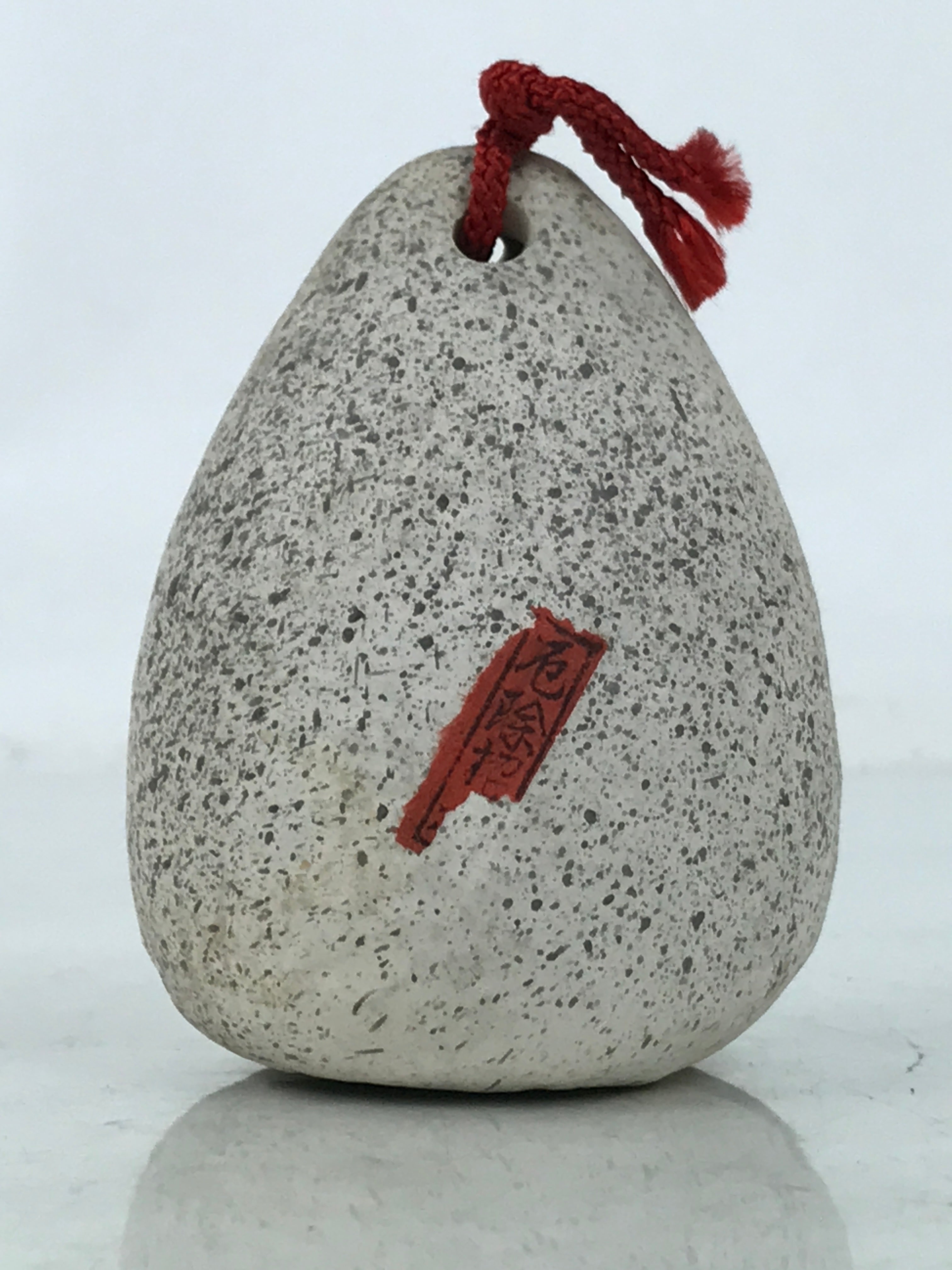 Japanese Clay Bell Dorei Vtg Tsuchi-Suzu Jizo Statue Protection Buddhist DR580