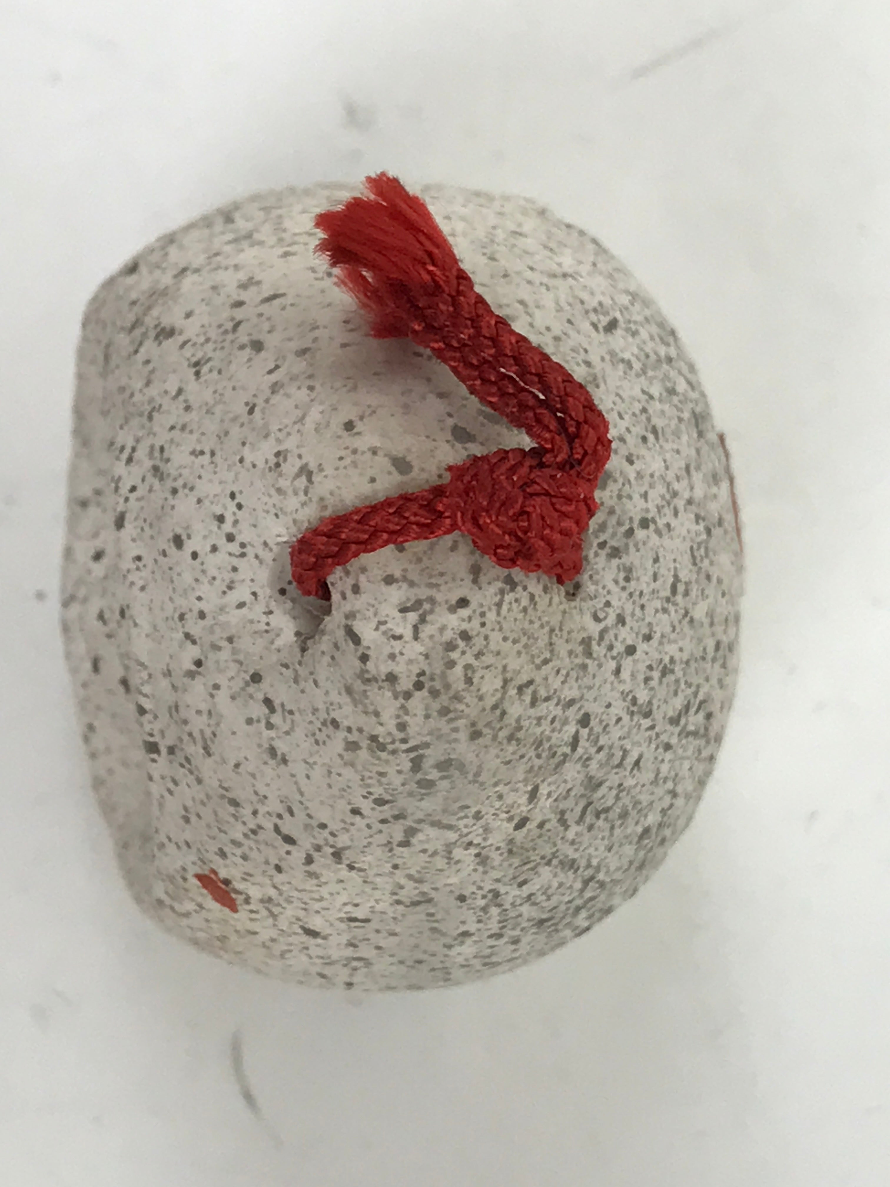 Japanese Clay Bell Dorei Vtg Tsuchi-Suzu Jizo Statue Protection Buddhist DR580