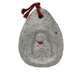 Japanese Clay Bell Dorei Vtg Tsuchi-Suzu Jizo Statue Protection Buddhist DR580