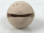 Japanese Clay Bell Dorei Vtg Tsuchi-Suzu Kamakura Blue Hydrangeas Ajisai DR613