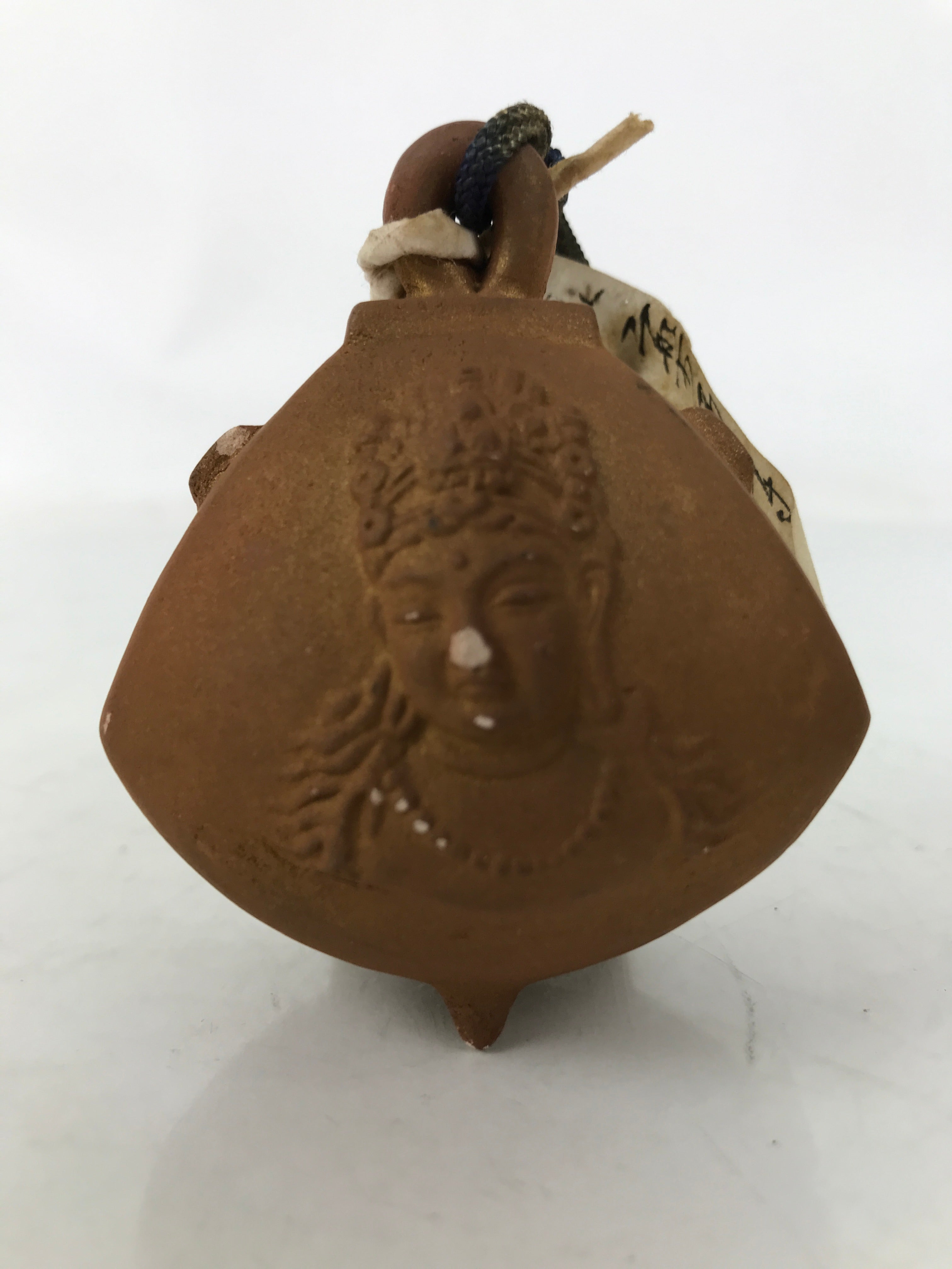 Japanese Clay Bell Dorei Vtg Tsuchi-Suzu Kannon Buddhist Yakushiji Temple DR581