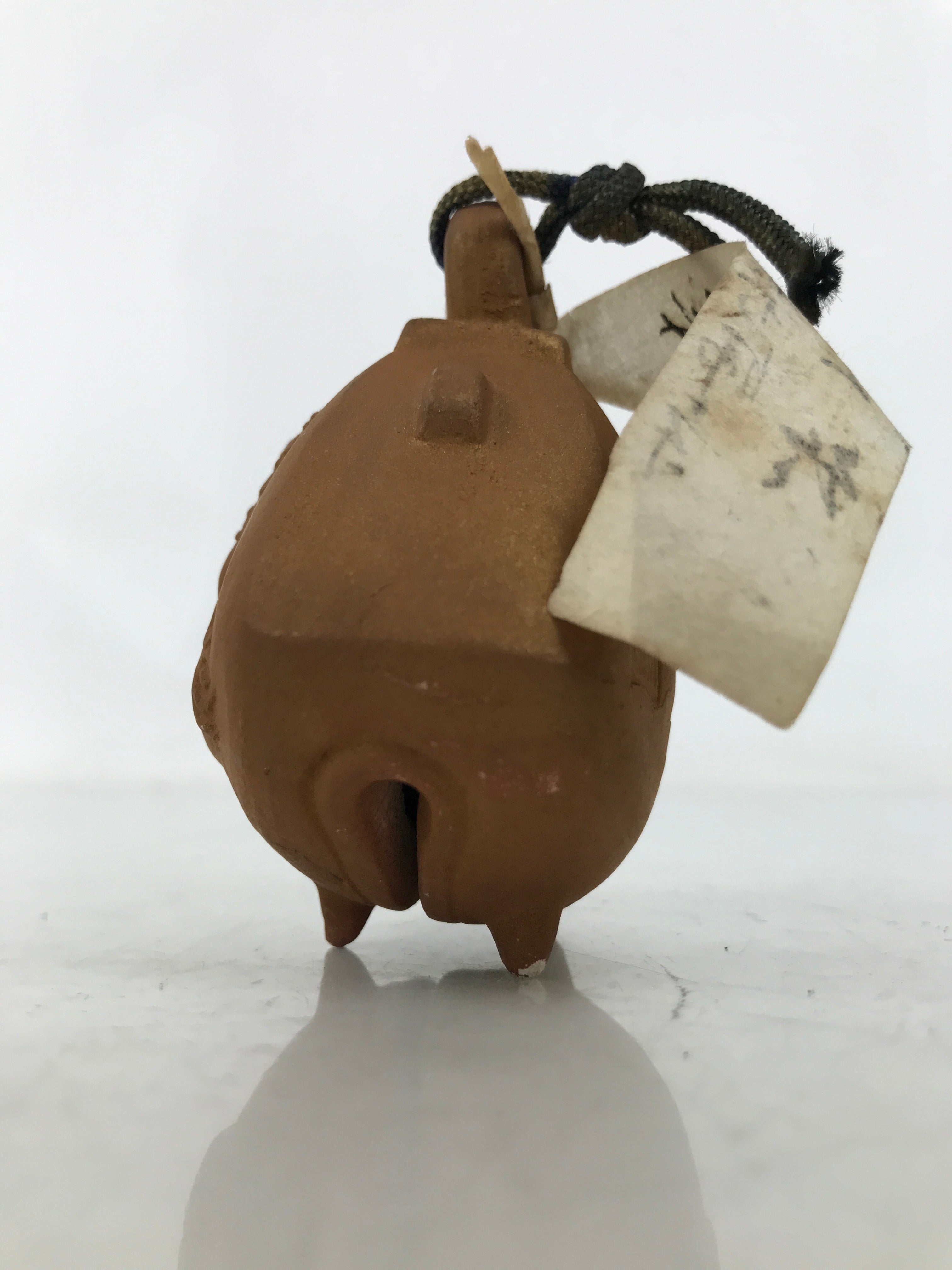 Japanese Clay Bell Dorei Vtg Tsuchi-Suzu Kannon Buddhist Yakushiji Temple DR581