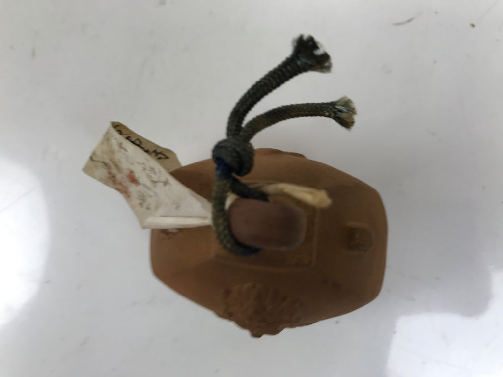 Japanese Clay Bell Dorei Vtg Tsuchi-Suzu Kannon Buddhist Yakushiji Temple DR581