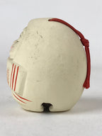 Japanese Clay Bell Dorei Vtg Tsuchi-Suzu Kimono Girl Daruma Pine White DR507