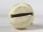Japanese Clay Bell Dorei Vtg Tsuchi-Suzu Kimono Girl Daruma Pine White DR507
