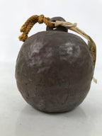 Japanese Clay Bell Dorei Vtg Tsuchi-Suzu Longevity Ikuta Jinja Brown Round DR582